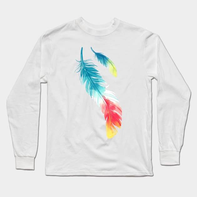 Feather Long Sleeve T-Shirt by Freeminds